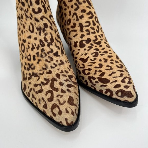 Matisse Women's Caty Boot in Leopard Calf-Hair Western Ankle Bootie sz 8.5 M NEW - Picture 4 of 9